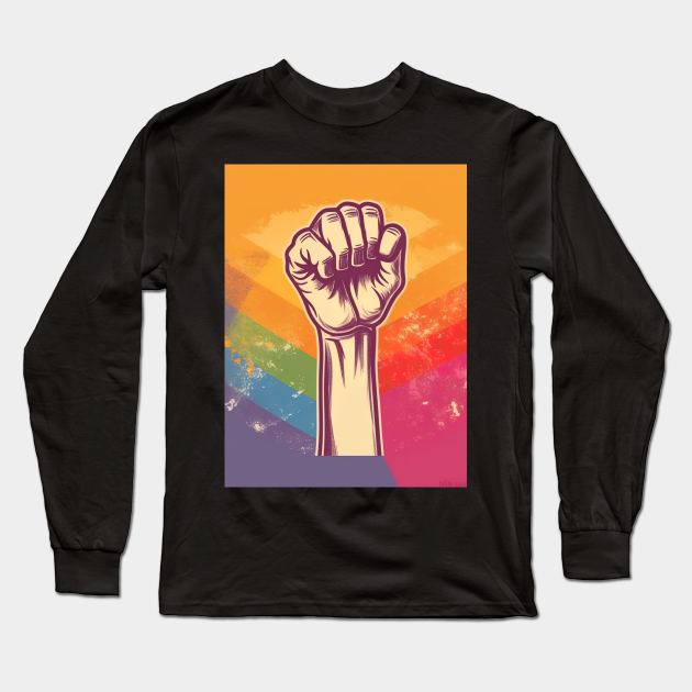 Support for LGBTQ+ Long Sleeve T-Shirt by Maverick Media